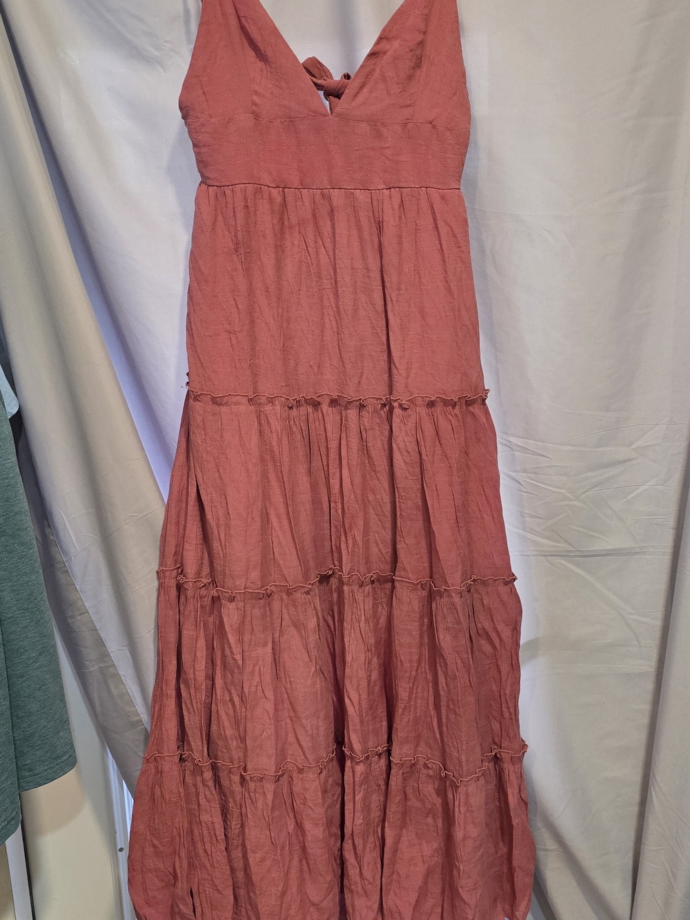 Altar'd State Rose-Tone Sleeveless Tiered Maxi Dress